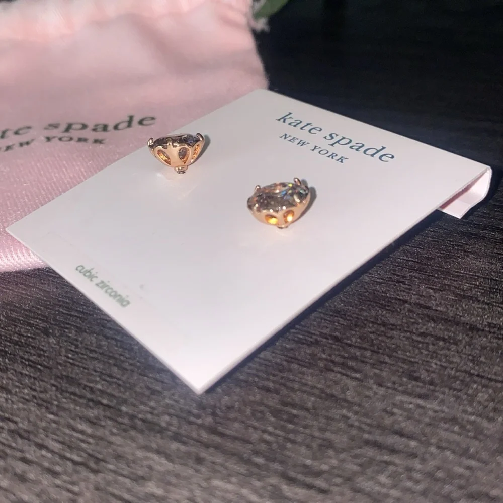 🛍️Brand new Kate Spade GOLD Cubic zirconia earrings! - Picture 3 of 5